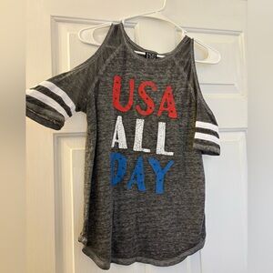 Shoulder less light weight t-shirt
U.s.a - america - 4th of July - Memorial Day